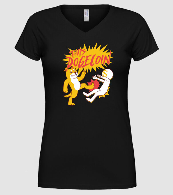 Thats Dogecoin model negru pe tricou