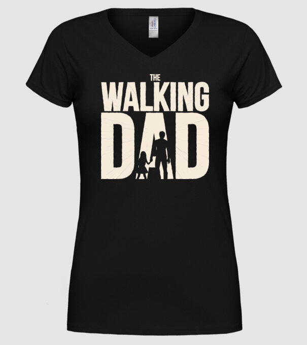 The Walking Dad model negru pe tricou