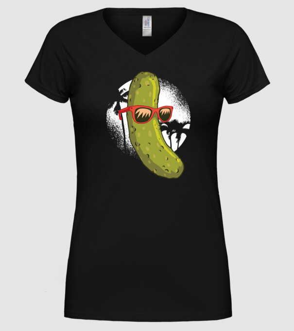Castravete Ochelari de soare model negru pe tricou
