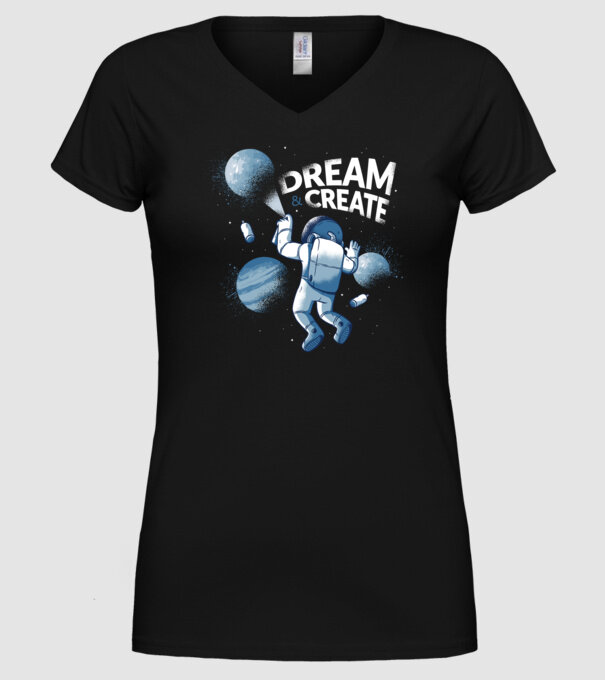 Graffiti Astronaut model negru pe tricou
