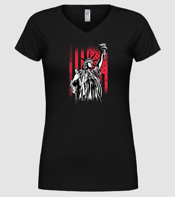 SUA Statuia Libertății model negru pe tricou