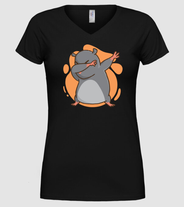 Cârtiță DAB model negru pe tricou