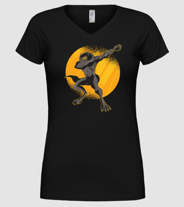 Vârcolac DAB model negru pe tricou