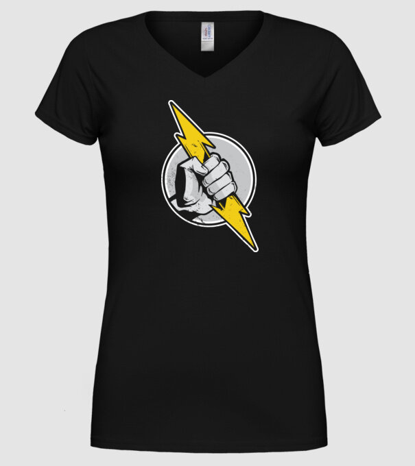 Tricou Electrician model negru pe tricou