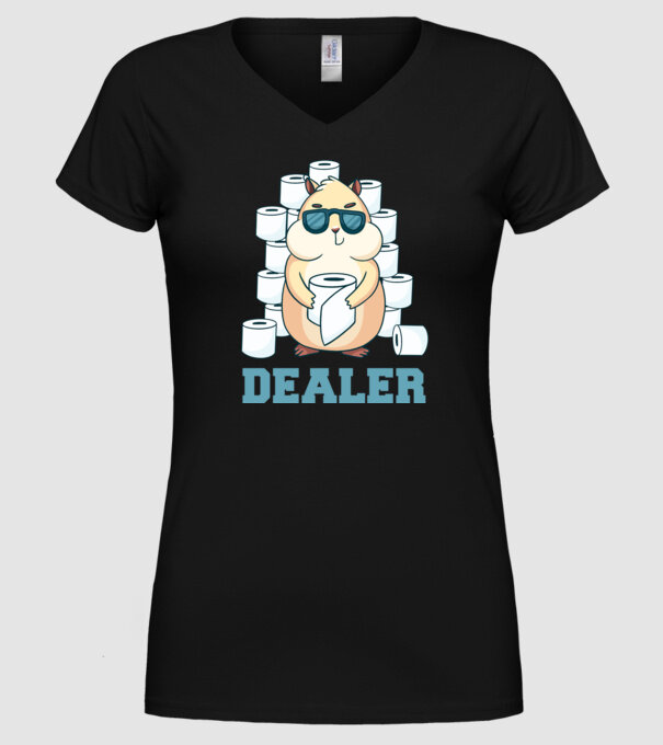 Dealer model negru pe tricou
