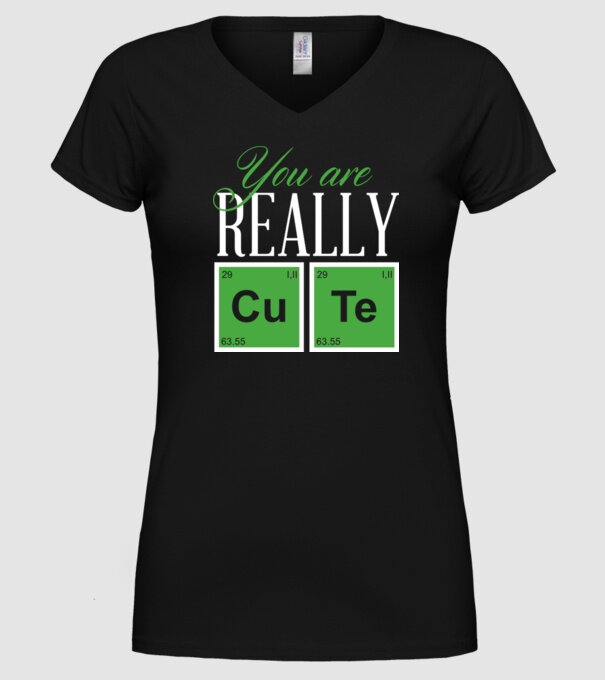 You are really cute model negru pe tricou