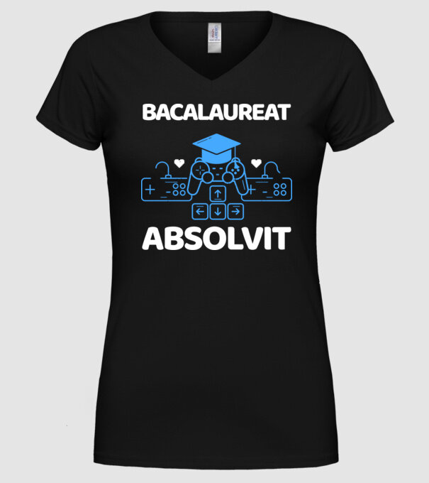 Bacalaureat absolvit model negru pe tricou