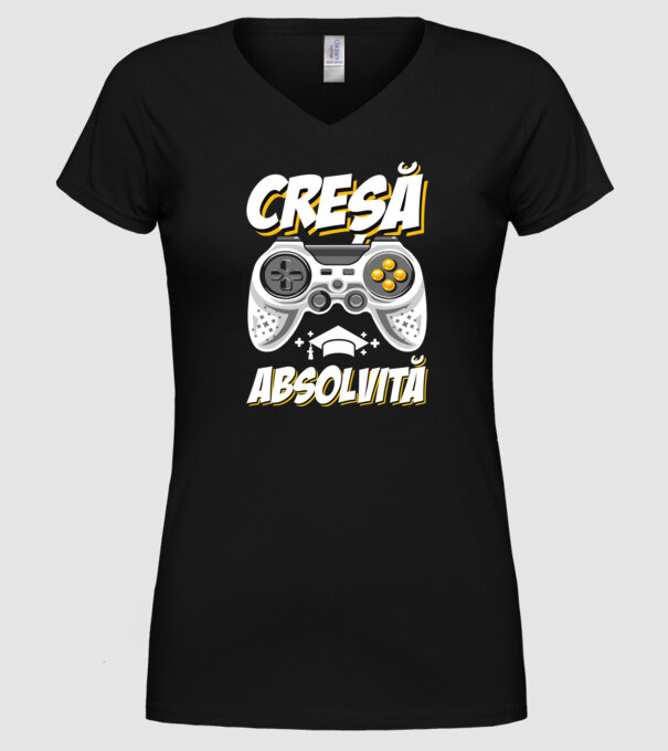 Gameri şcoală Creșă model negru pe tricou