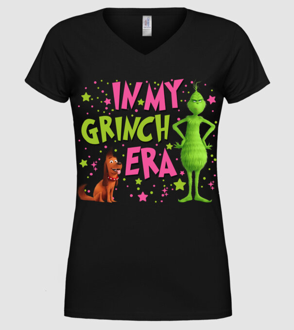 In my Grinch era model negru pe tricou