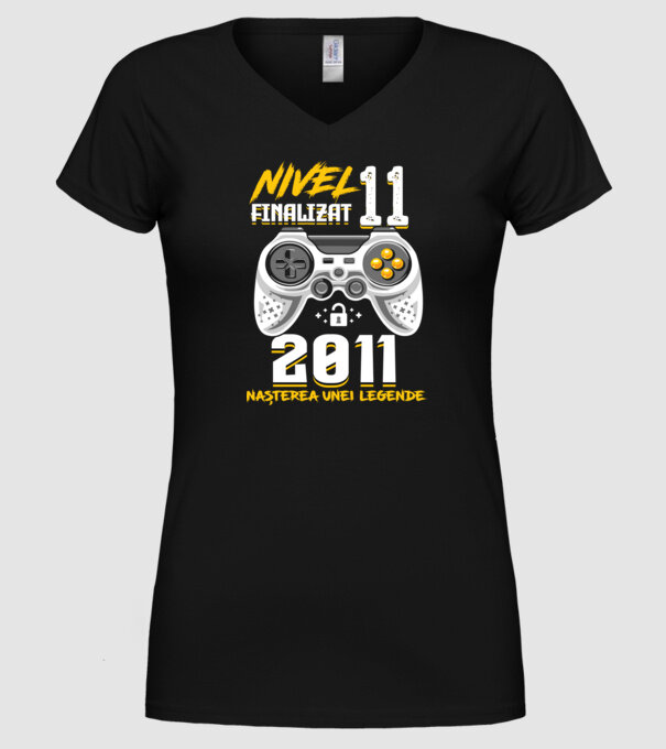 Nivel 11 finalizat. 2011 nașterea unei legende model negru pe tricou