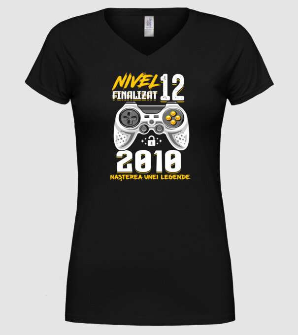 Nivel 12 finalizat. 2010 nașterea unei legende model negru pe tricou