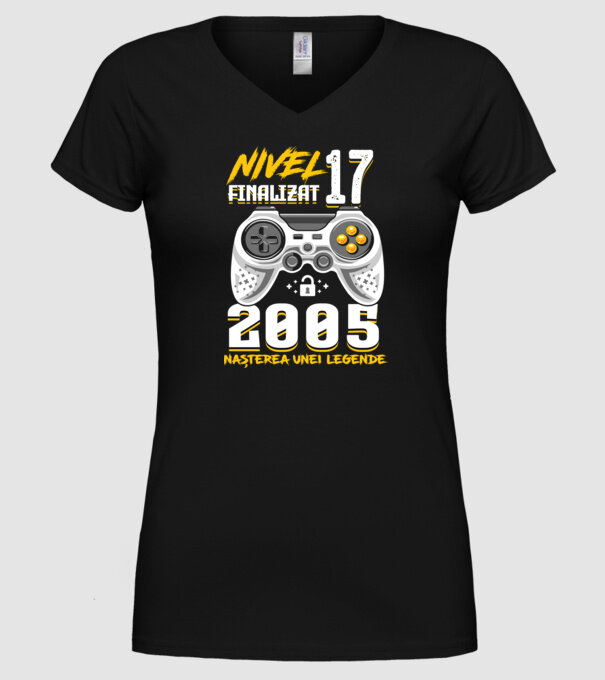 Nivel 17 finalizat. 2005 nașterea unei legende model negru pe tricou