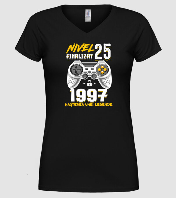 Nivel 25 finalizat. 1997 nașterea unei legende model negru pe tricou