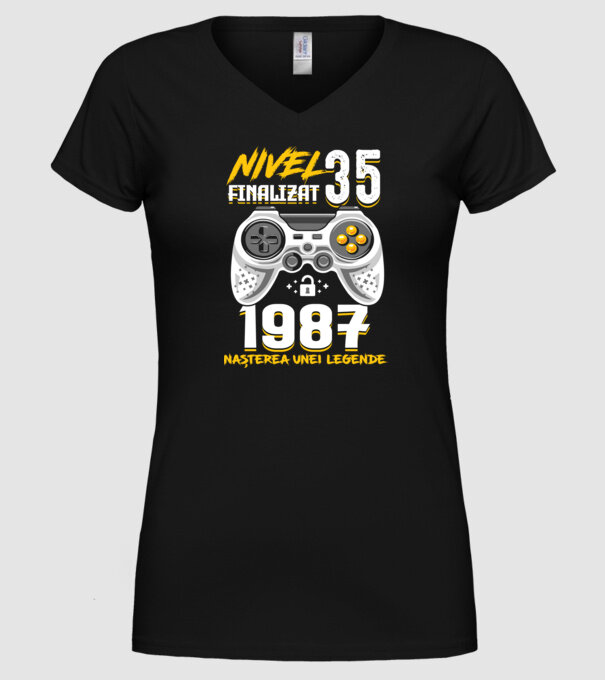 Nivel 35 finalizat. 1987 nașterea unei legende model negru pe tricou