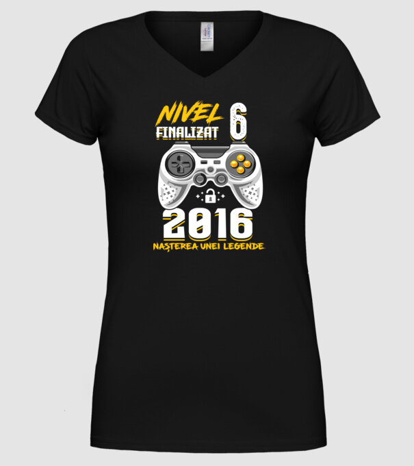 Nivel 6 finalizat. 2016 nașterea unei legende model negru pe tricou