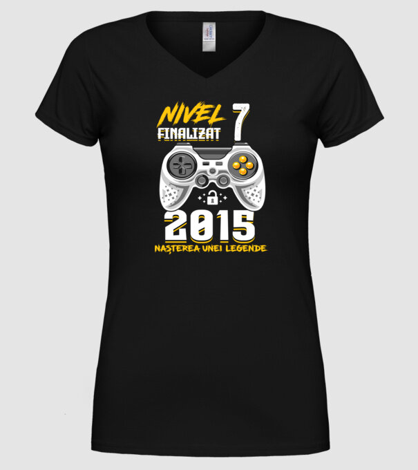 Nivel 7 finalizat. 2015 nașterea unei legende model negru pe tricou