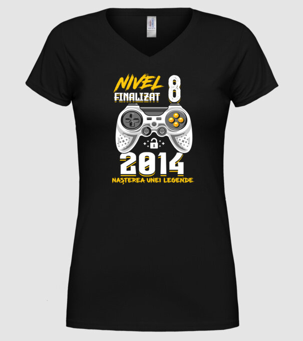 Nivel 8 finalizat. 2014 nașterea unei legende model negru pe tricou