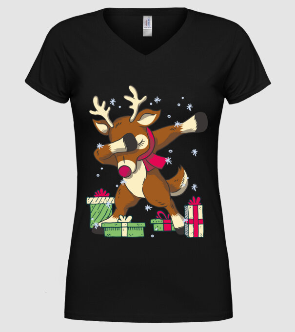 Rudolph DAB model negru pe tricou