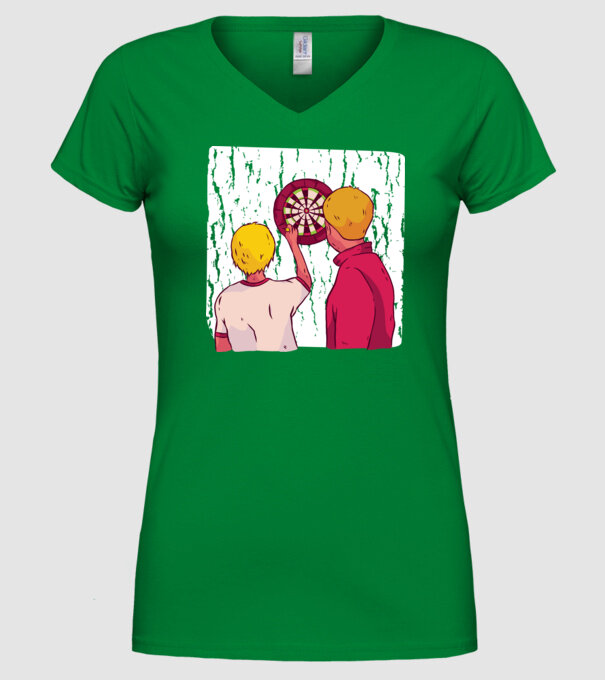 Darts Tată Fiu model verde pe tricou