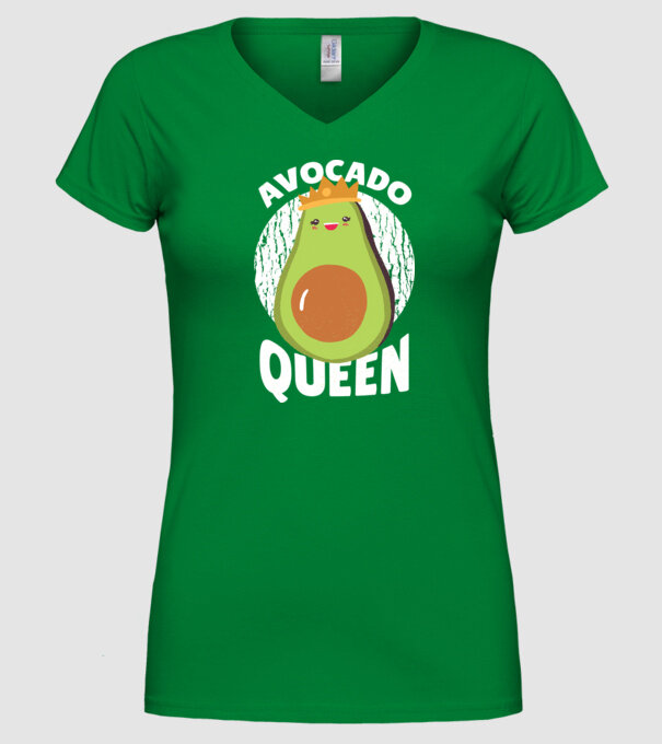 Avocado Queen Regina Avocado model verde pe tricou