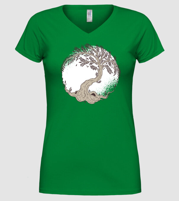 Copacul vieții model verde pe tricou