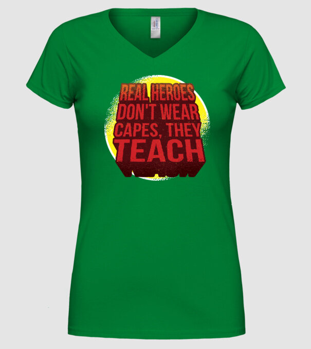 Adevărații eroi predau model verde pe tricou