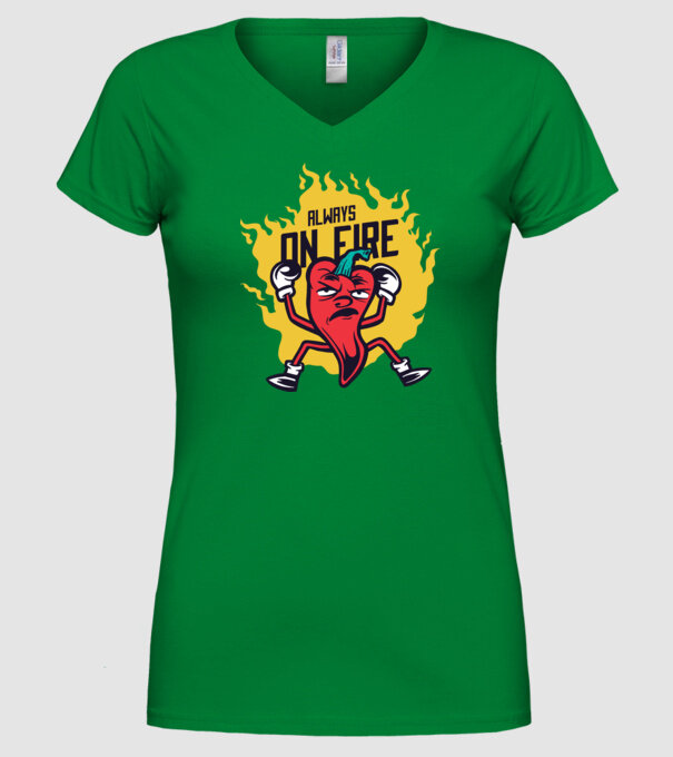 Ardei Chili model verde pe tricou