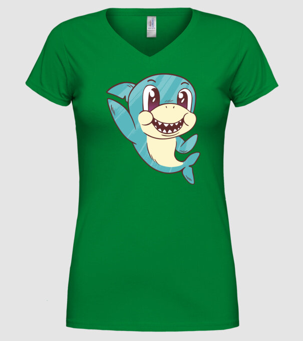 Rechin bebe drăguț model verde pe tricou