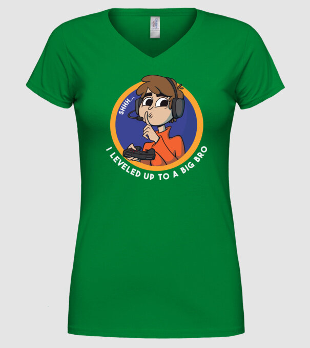 Gamer Frate mai mare model verde pe tricou