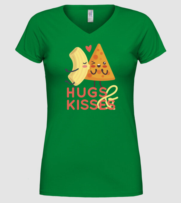 'Hawaii pizza dragoste tricou drăguț Valentine''s Day' model verde pe tricou