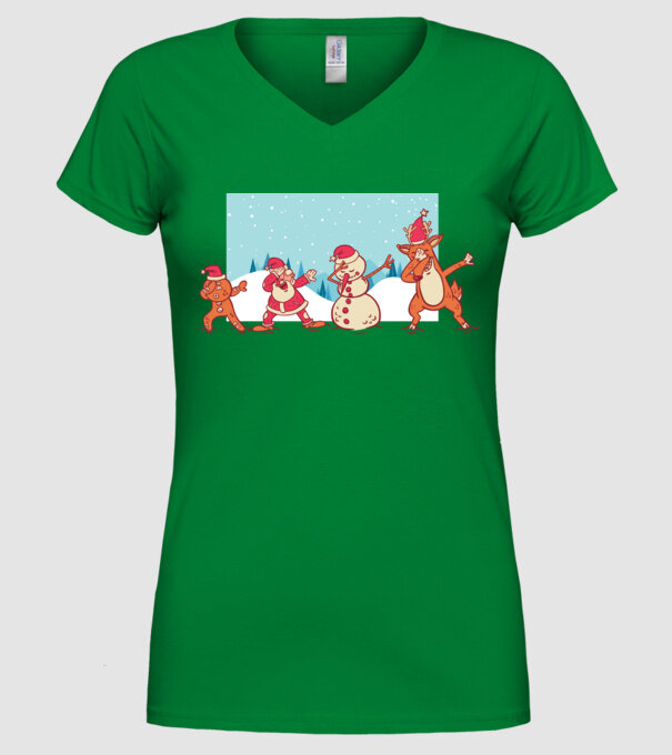 Crăciun DAB model verde pe tricou