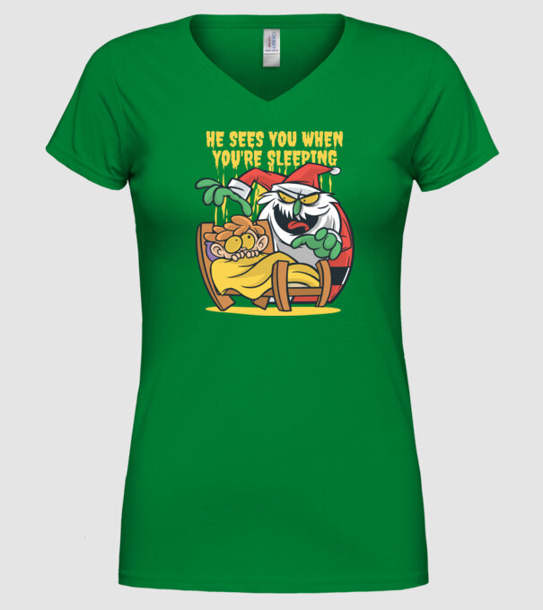 Elf de Crăciun model verde pe tricou
