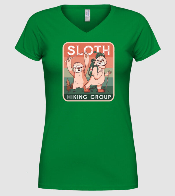 Grupul de amatori de drumeție Leneș model verde pe tricou