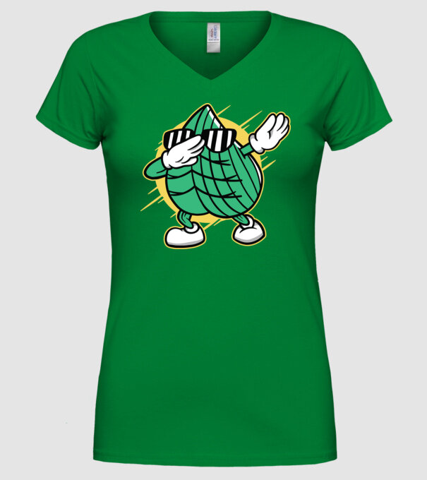 Frunză DAB cărți de joc maghiare model verde pe tricou