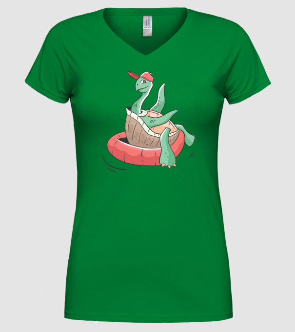 Broască țestoasă cool model verde pe tricou