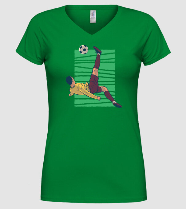 Fotbalist foarfecă model verde pe tricou