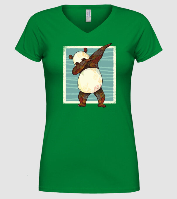 Panda DAB dans model verde pe tricou