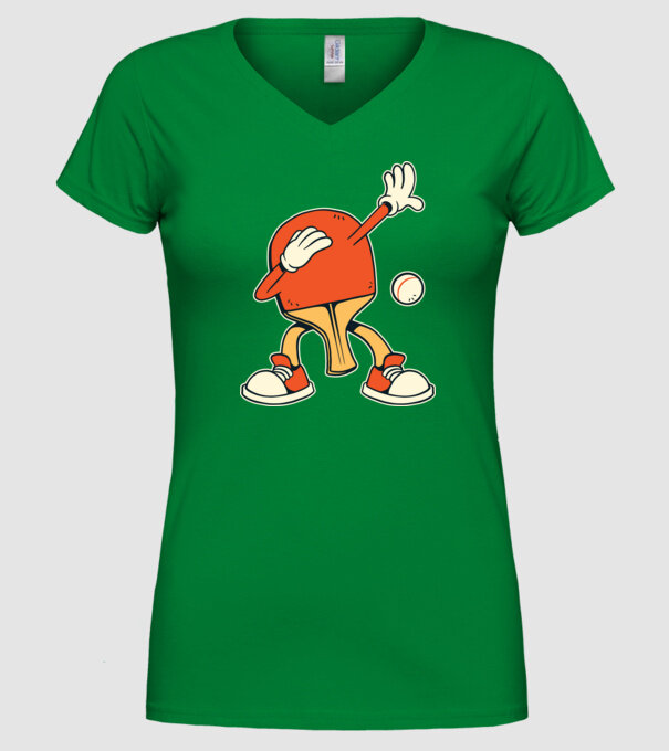 Ping Pong DAB model verde pe tricou