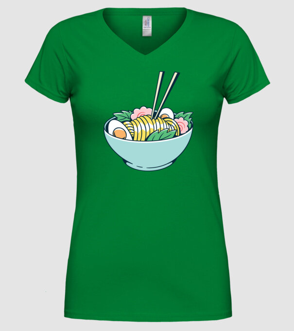 Paste Ramen model verde pe tricou