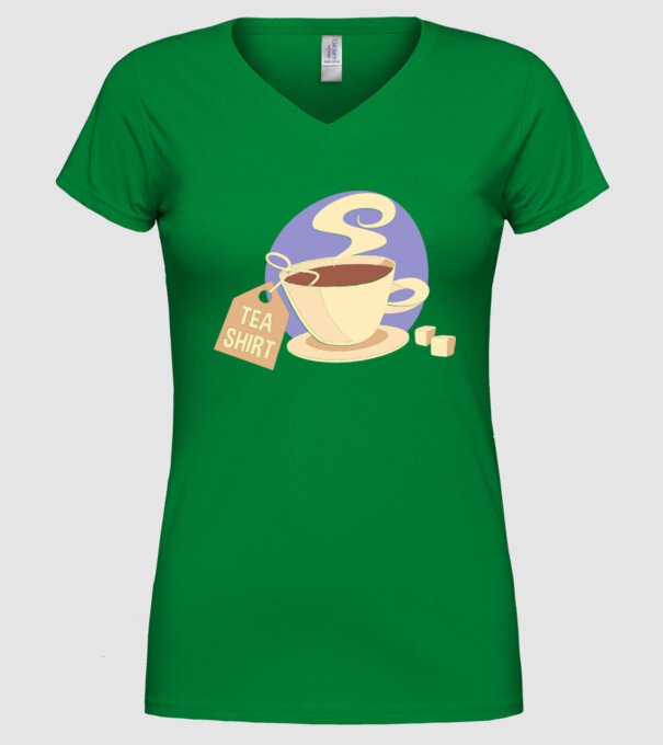 Teashirt model verde pe tricou