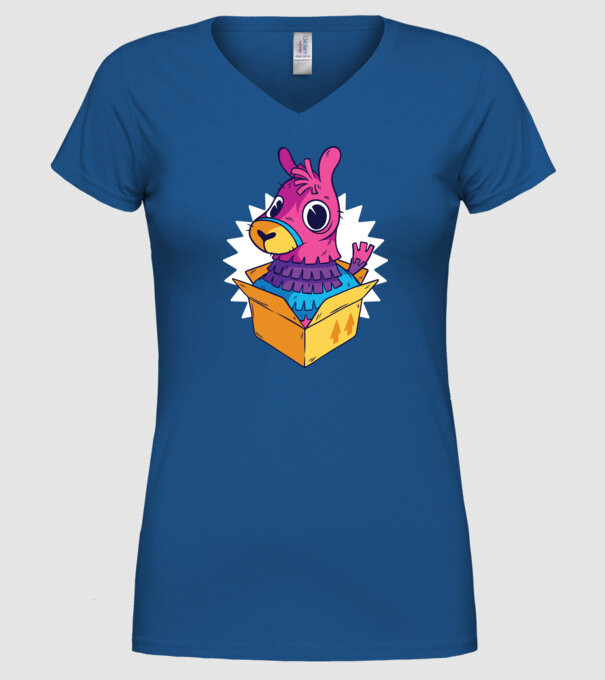 Fortnite Llama model albastru regal pe tricou