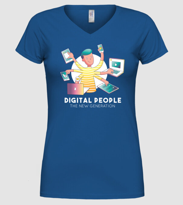 Oamenii multitasking sunt generația viitoare model albastru regal pe tricou