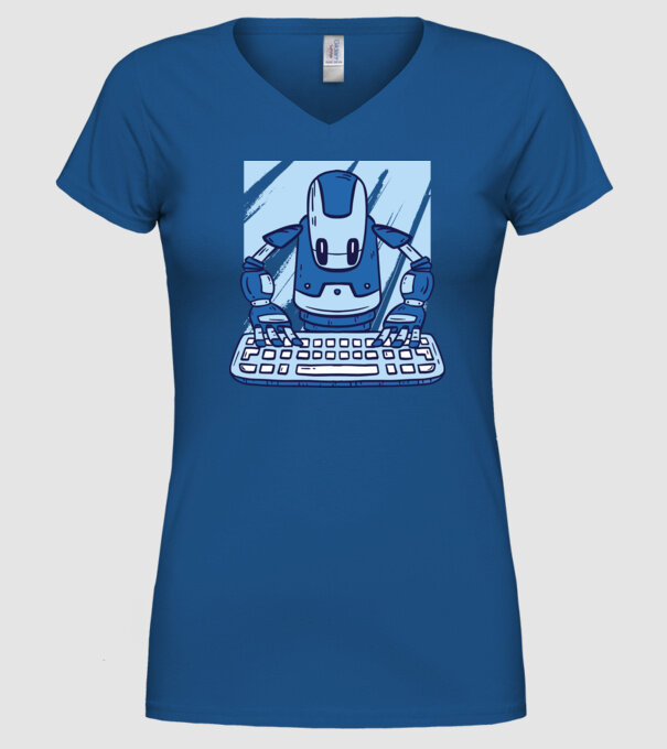 Automatizare robot model albastru regal pe tricou