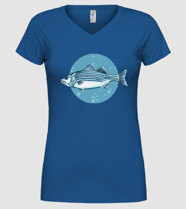 Biban de mare model albastru regal pe tricou