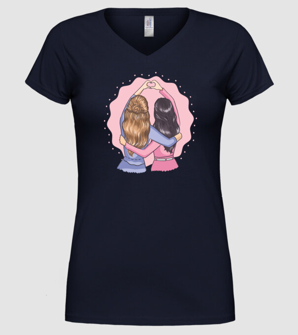 Best Friends Forever - Cele mai bune prietene model albastru închis pe tricou