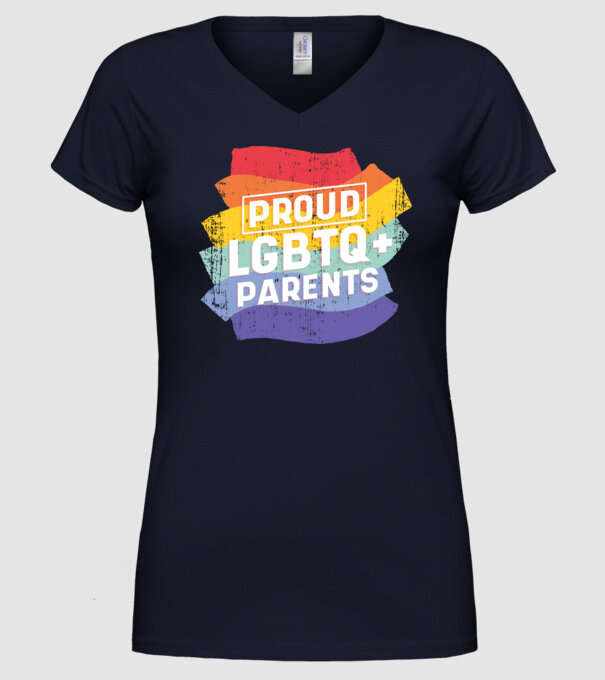 Părinți mândri LGBTQ model albastru închis pe tricou