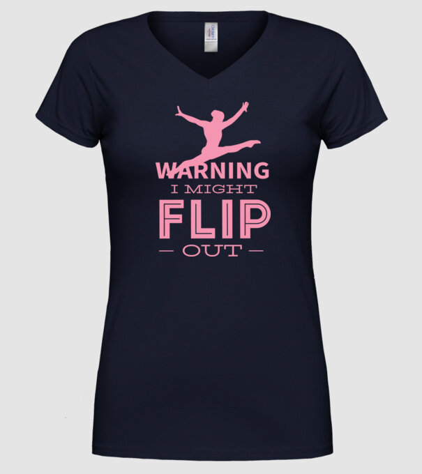 Gimnast model albastru închis pe tricou