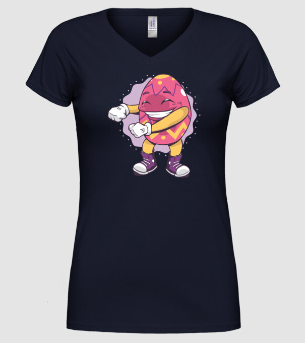 Ouă de Paște DAB model albastru închis pe tricou
