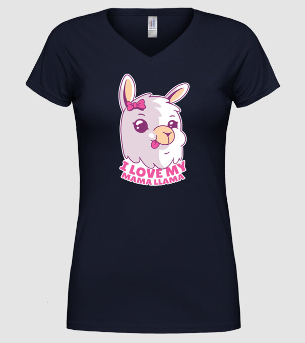I Love My Papa Llama tricou drăguț cu lamă pentru bunica model albastru închis pe tricou