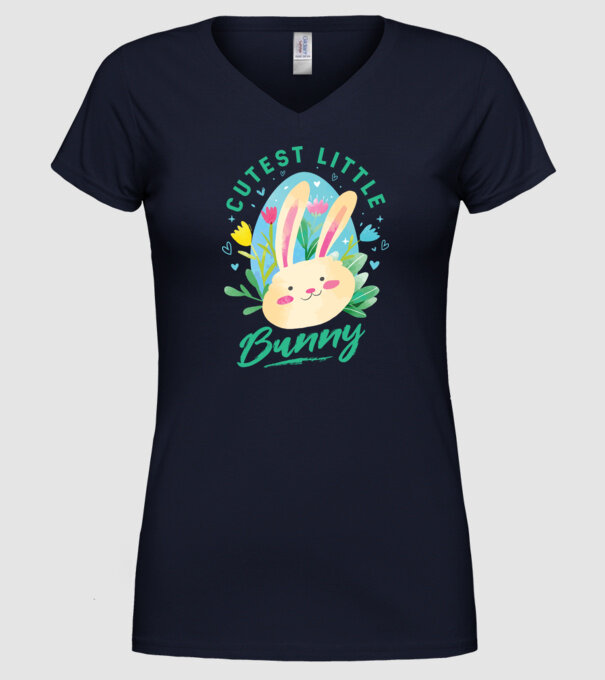 Cel mai dulce iepuraș model albastru închis pe tricou